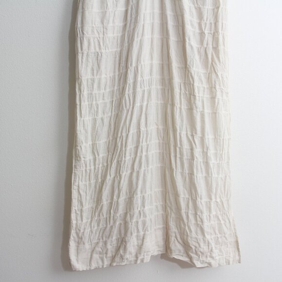 Free People Agatha Midi Dress White Cotton Sleeveless Slit V-Neck Size Small - Picture 5 of 16